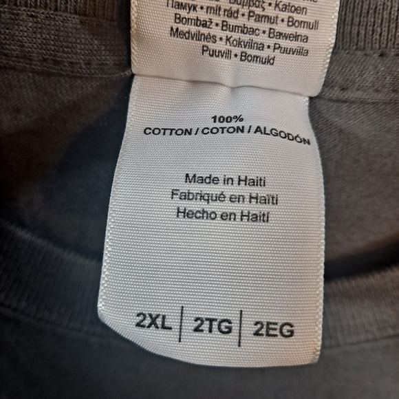 Gilden Ultra Cotton "Born To Ride" Mens T-Shirt Size 2XL Gray Short - Picture 7 of 7